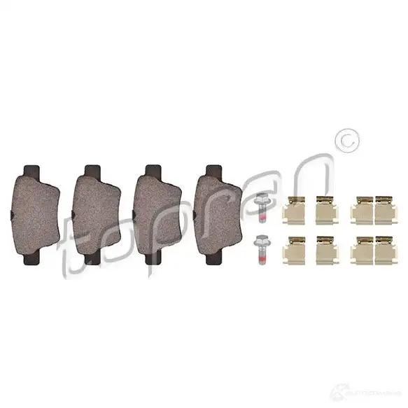 Тормозные колодки, комплект TOPRAN 2415 0 WW1D8B 721246 2448806