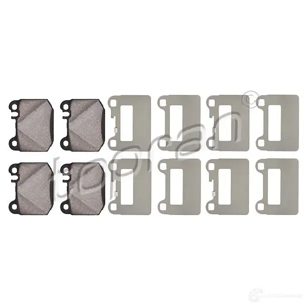 Тормозные колодки, комплект TOPRAN 2444032 401436 2S7GFN 2 3157