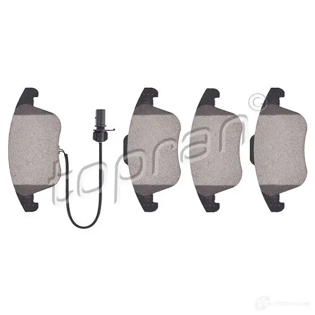 Тормозные колодки, комплект TOPRAN 24 332 2437766 24333 113176