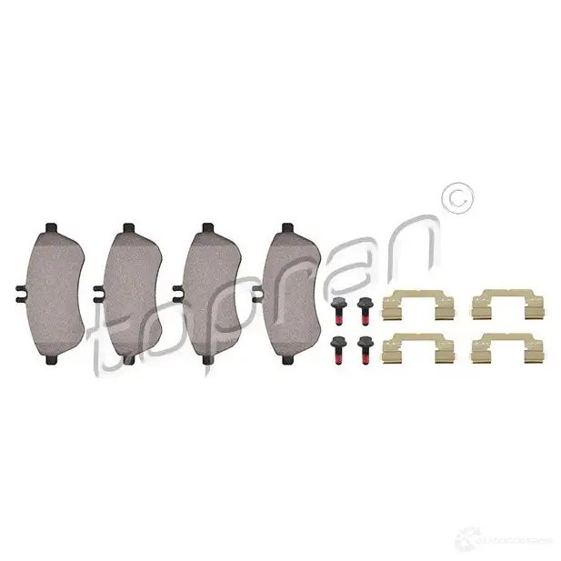 Тормозные колодки, комплект TOPRAN 407764 X45D JEK 2444412