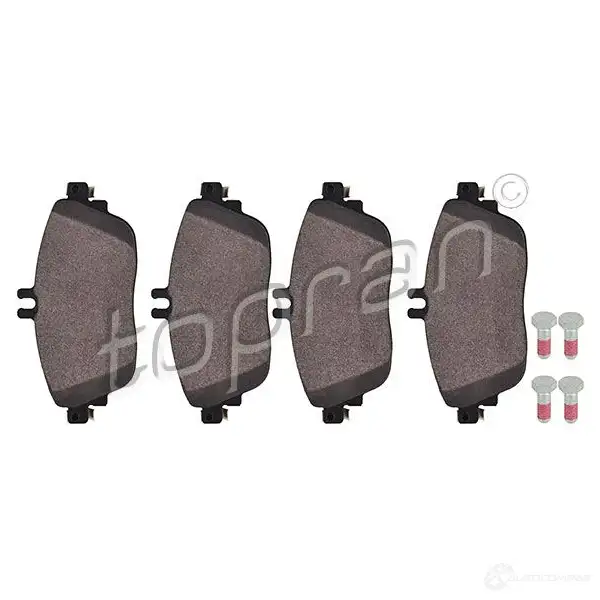 Тормозные колодки, комплект TOPRAN 408551 2444860 F KVGY