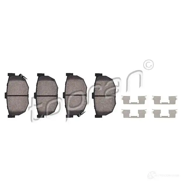 Тормозные колодки, комплект TOPRAN QZ 8WMX7 2450604 821147 изображение 0