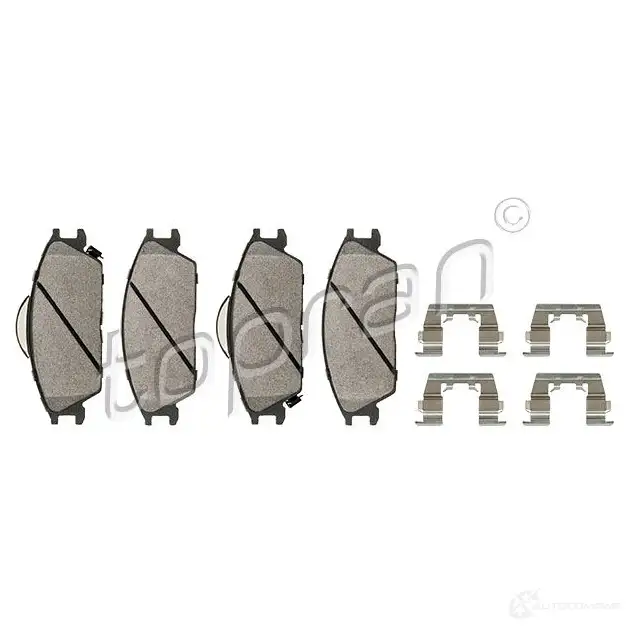 Тормозные колодки, комплект TOPRAN 6I EDQ 820370 2450216