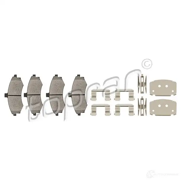 Тормозные колодки, комплект TOPRAN 820436 RZ59Y D 2450261