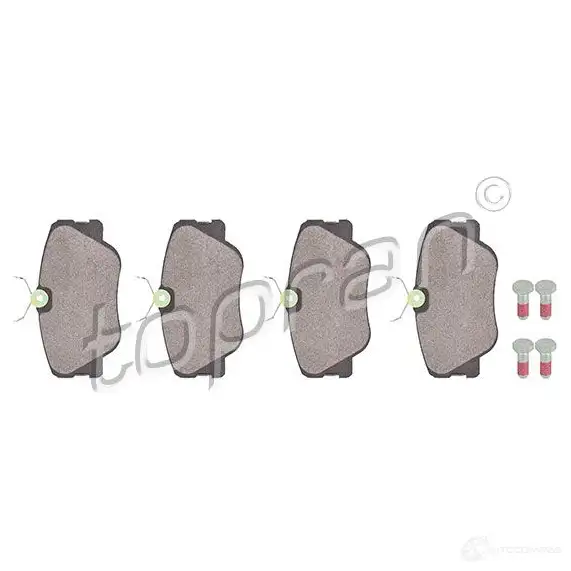 Тормозные колодки, комплект TOPRAN 400422 2443478 T5005 2094 1