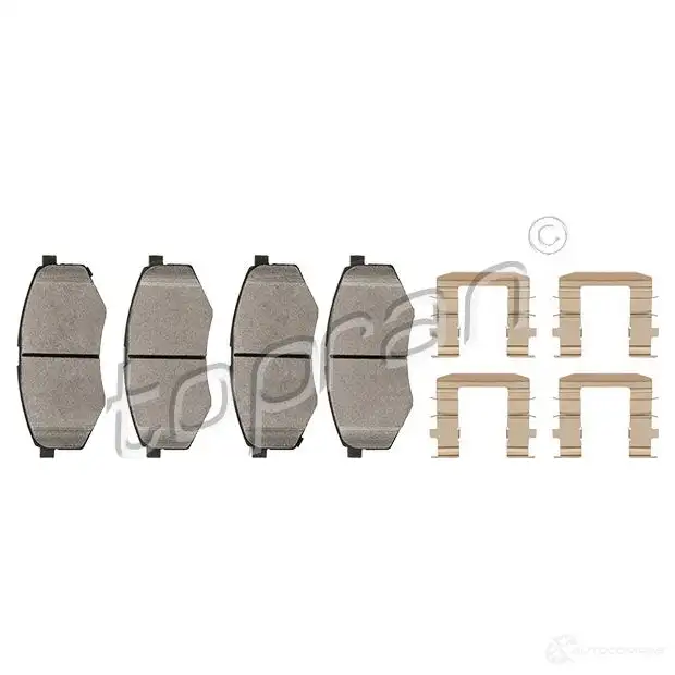 Тормозные колодки, комплект TOPRAN 2450451 SRB XC 820795