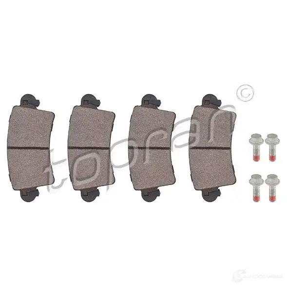 Тормозные колодки, комплект TOPRAN 2440912 AGNX1LA 207087 236 69