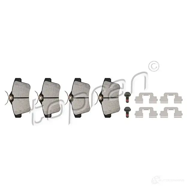 Тормозные колодки, комплект TOPRAN 722832 2449699 K J7O5ZN изображение 0