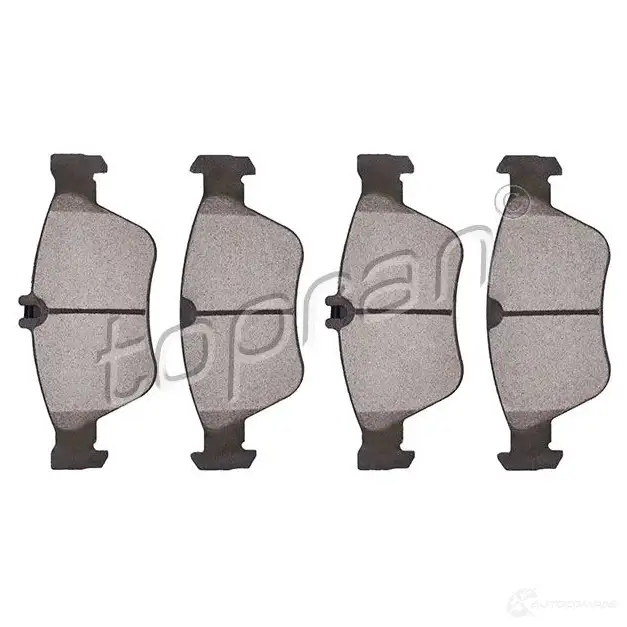 Тормозные колодки, комплект TOPRAN 400518 2443524 2 1664 21795