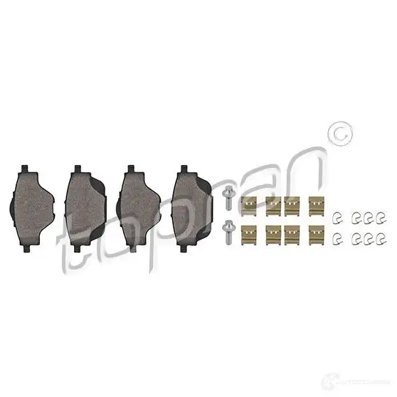 Тормозные колодки, комплект TOPRAN 1437929531 723631 VHJ A7