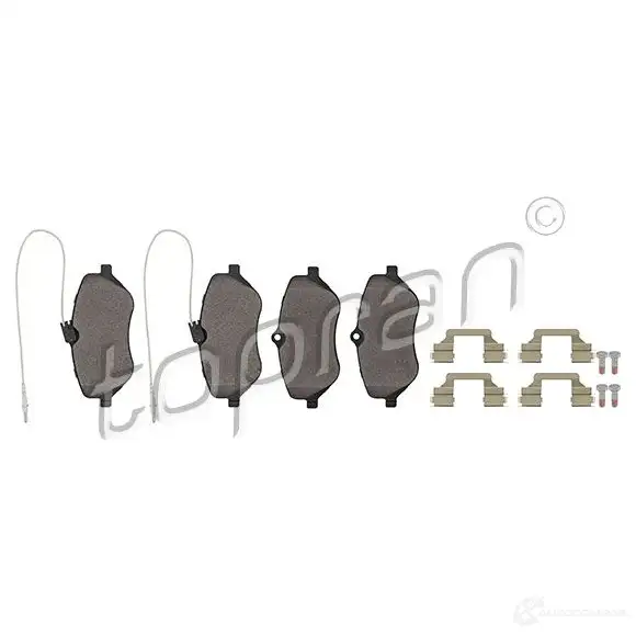 Тормозные колодки, комплект TOPRAN 1437929562 723267 F 5M4QD9