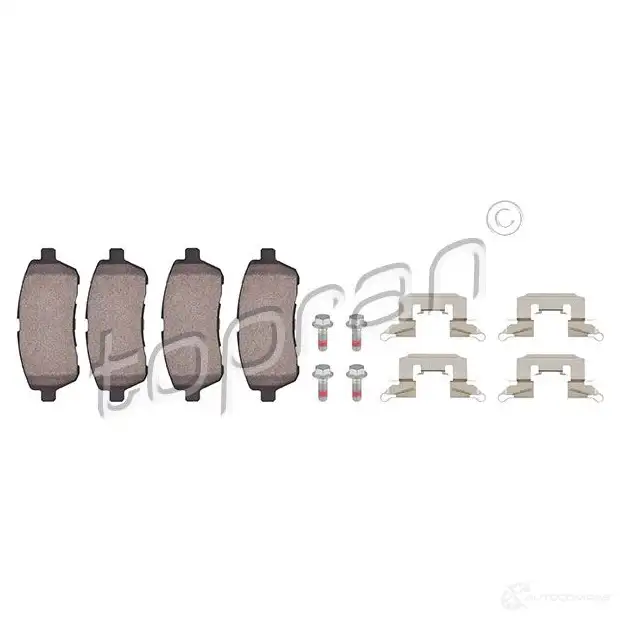 Тормозные колодки, комплект TOPRAN 2442776 A8S1 X 303965