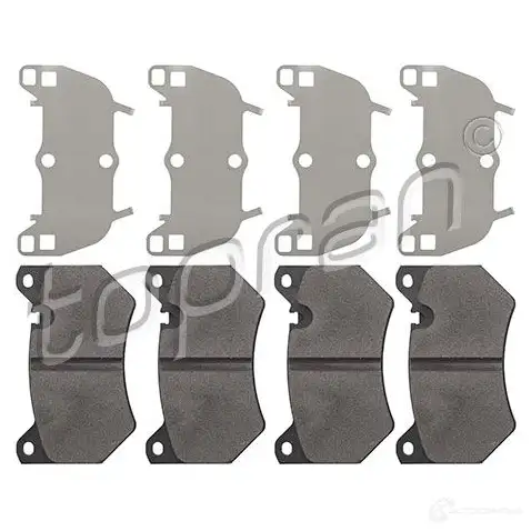 Тормозные колодки, комплект TOPRAN D M23G 1438502951 624515