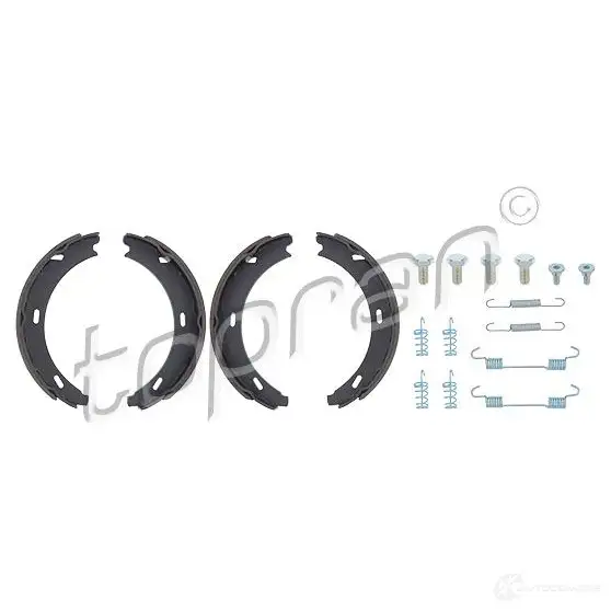 Тормозные колодки ручника, комплект TOPRAN TE H5Q 401022 2443779