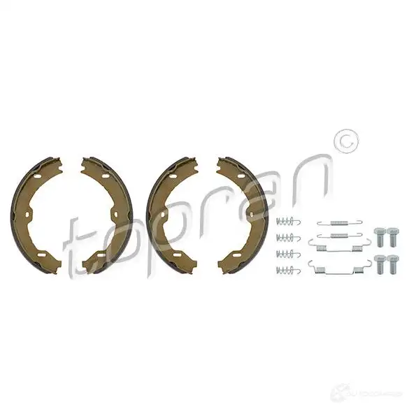 Тормозные колодки ручника, комплект TOPRAN 401026 2443782 I7 X8CVH изображение 0