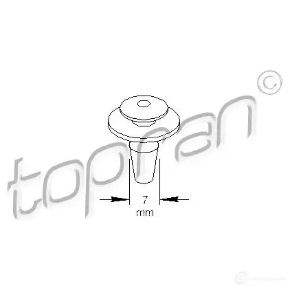 Клипса молдинга TOPRAN 103545 2434086 K8 HHVD изображение 0