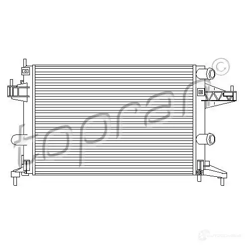 Радиатор охлаждения двигателя TOPRAN 2440829 206970 D8 IN95 изображение 0