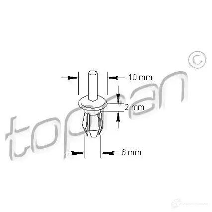 Клипса TOPRAN Q47U3R 8 205796 2440353