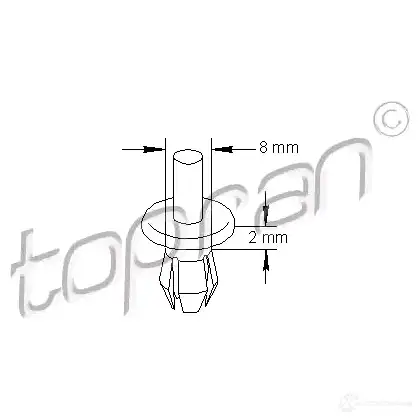 Клипса TOPRAN 102540 2433536 RGXK J1F - Изображение 1