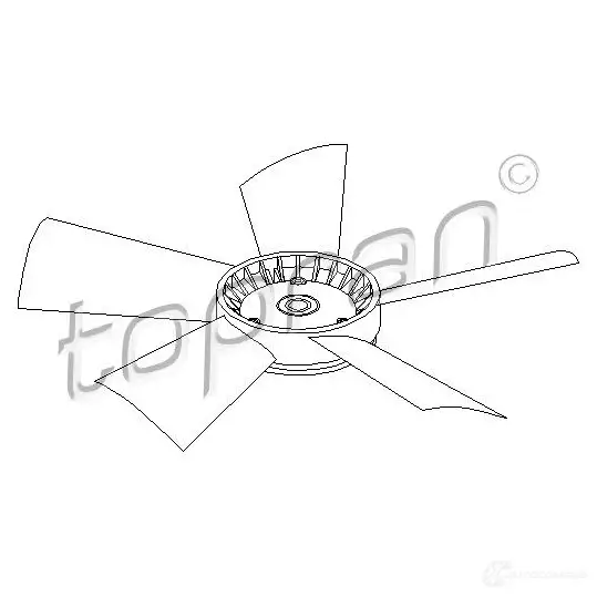 Крыльчатка охлаждения двигателя TOPRAN 2443877 RWXT07 K 401191 изображение 0