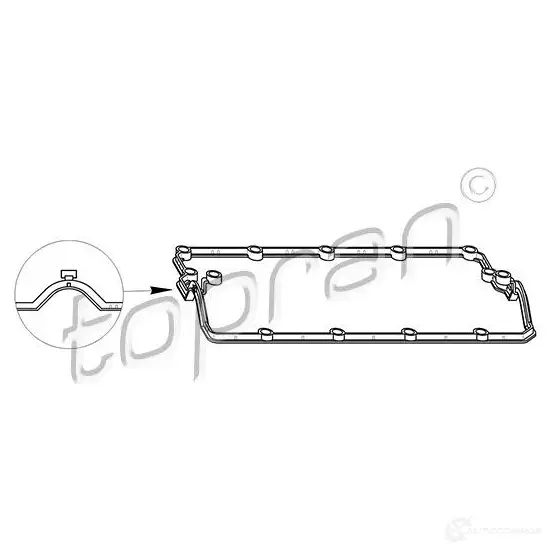 Прокладка клапанной крышки TOPRAN 112394 V VOUEQ 2437571 изображение 0
