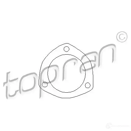 Прокладка трубы глушителя TOPRAN AIN B7 100187 2433117