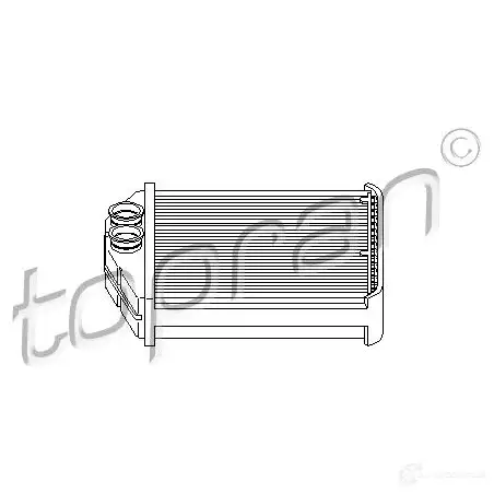 Радиатор печки, теплообменник TOPRAN 2441154 Q0G Z9 207469 изображение 0