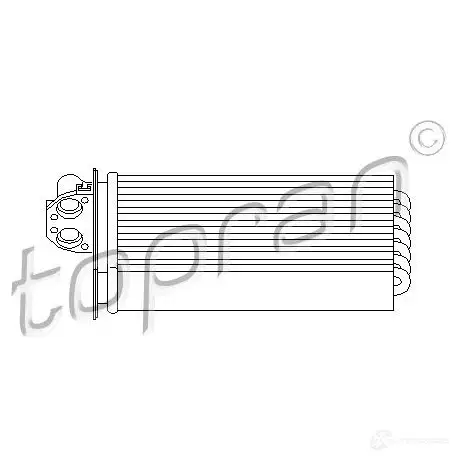 Радиатор печки, теплообменник TOPRAN 721424 2448865 ETEZ8 1