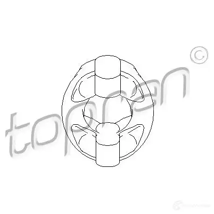 Кронштейн крепления глушителя TOPRAN 9FB7 CPT 500184 2445204 изображение 0
