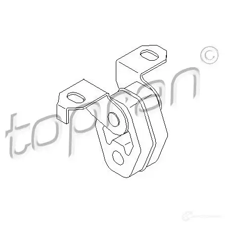 Кронштейн крепления глушителя TOPRAN 2435233 108730 WV6 XM3 изображение 4