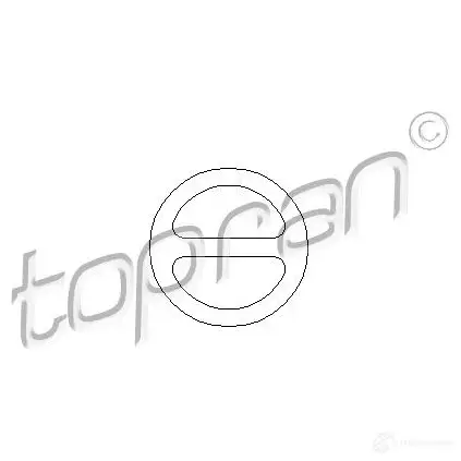 Кронштейн крепления глушителя TOPRAN 57YU GP4 2445199 500178 изображение 0