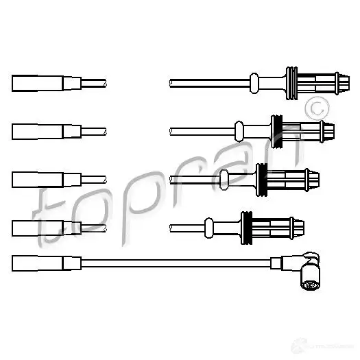 Высоковольтные провода зажигания, комплект TOPRAN 3X BSP 2448909 721501 изображение 0