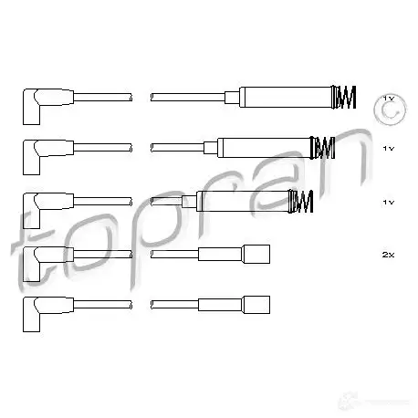 Высоковольтные провода зажигания, комплект TOPRAN 2440065 Q86N U3 202515 изображение 0