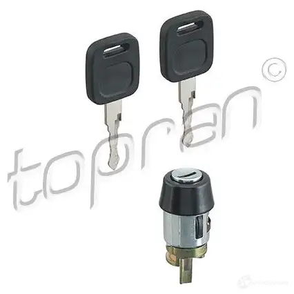 Ключ замка зажигания с личинкой TOPRAN S D9B9 2435427 109081 изображение 0