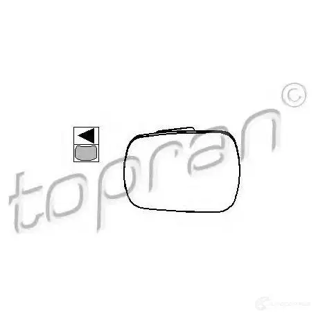 Зеркальный элемент, стекло наружного зеркала TOPRAN 302313 1423576012 5HXQBH X изображение 0