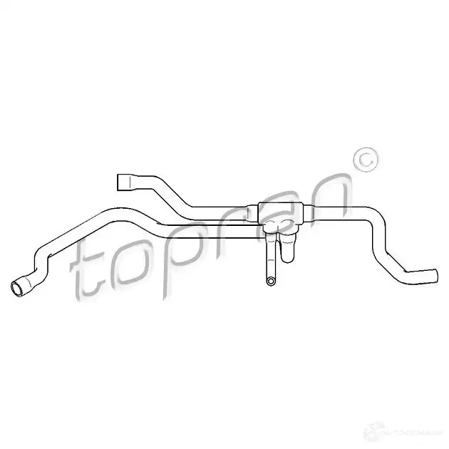 Патрубок радиатора, шланг TOPRAN I7 98H 501569 2446127