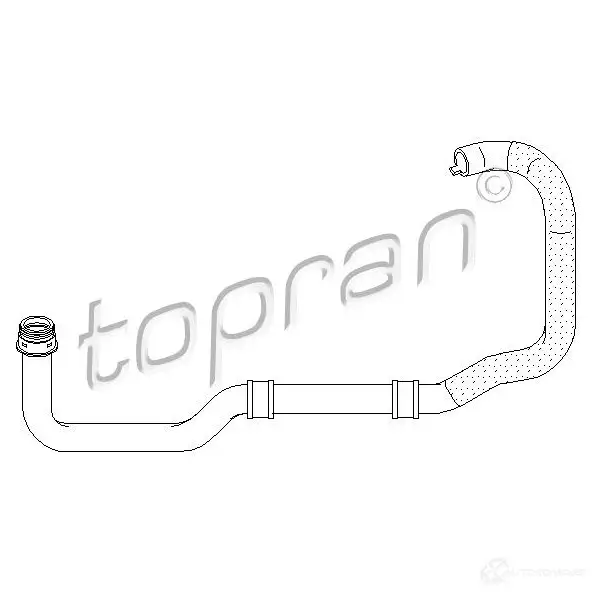 Патрубок радиатора, шланг TOPRAN 721835 2449100 B3Y7 A