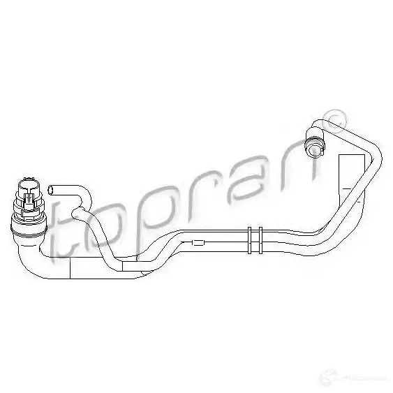 Патрубок радиатора, шланг TOPRAN 1423576191 721451 41HMU 5 изображение 0