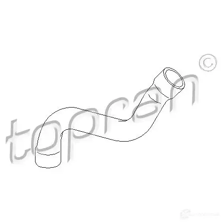 Патрубок радиатора, шланг TOPRAN 2444348 401961 NLA8J3 D