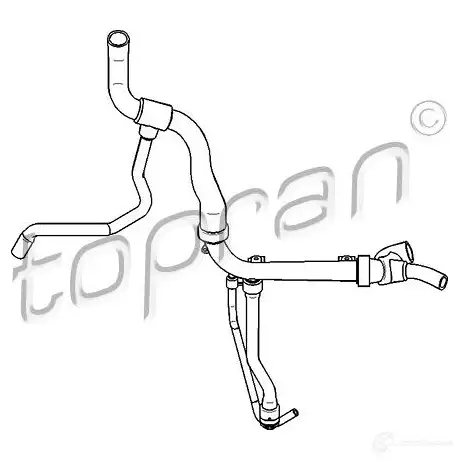 Патрубок радиатора, шланг TOPRAN HZ2OD 1W 207717 2441321
