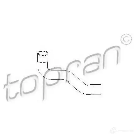 Патрубок радиатора, шланг TOPRAN 721824 1423576213 0 VTUGRS изображение 0