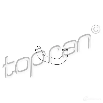 Патрубок радиатора, шланг TOPRAN 2434693 TKC 7O92 107383