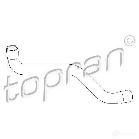 Патрубок радиатора, шланг TOPRAN 103000 2433783 C4DMJE M изображение 0