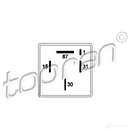Реле топливного насоса TOPRAN 1437841565 5 PGZ0V 107259