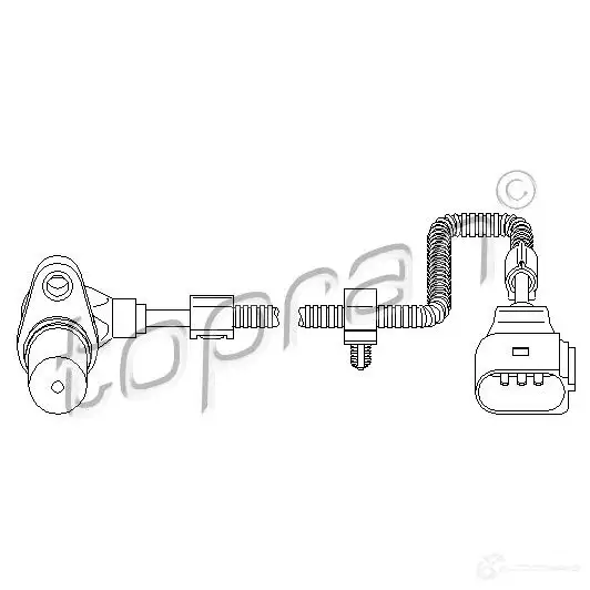 Датчик положения коленвала TOPRAN 2436892 111381 NYR8R 2 изображение 0