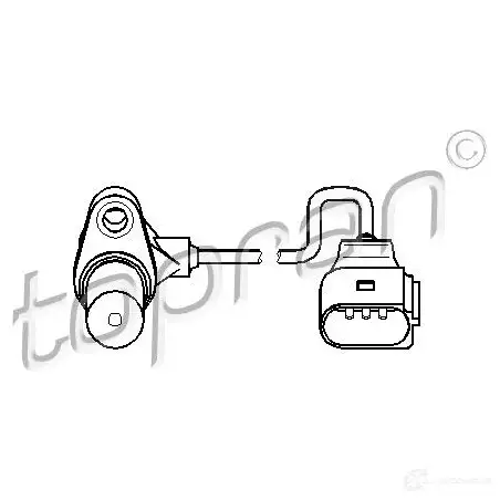 Датчик положения коленвала TOPRAN 113466 2437976 W LJY5 изображение 0