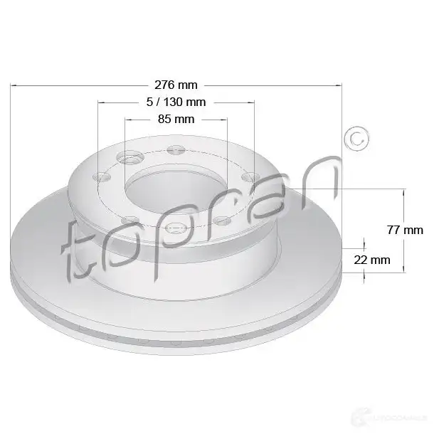 Натяжной ролик ГРМ TOPRAN 2441981 301000 1U O5V