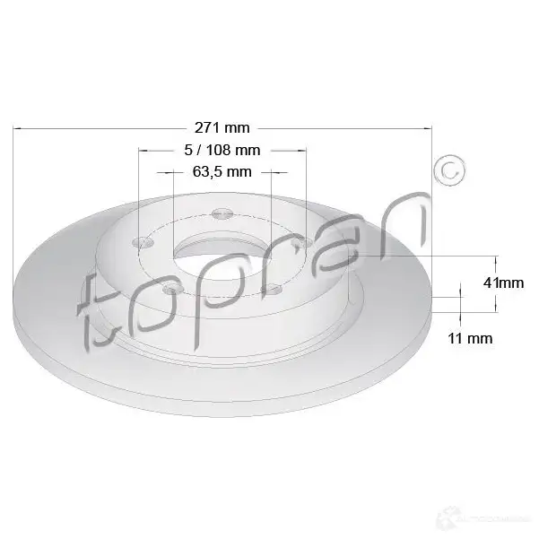 Натяжной ролик ГРМ TOPRAN JDFK JX 108173 2434968 изображение 0