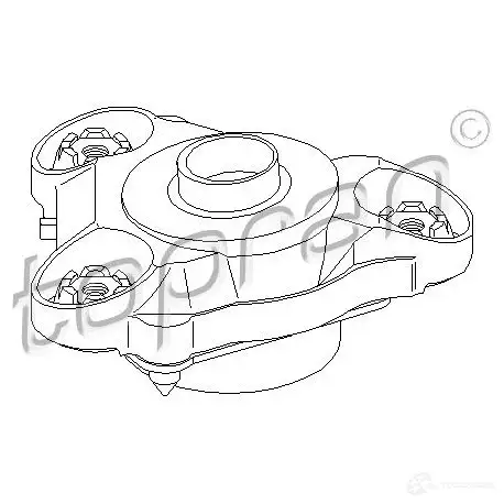 Опора амортизатора TOPRAN 722814 2449687 4YAQ O21 изображение 0
