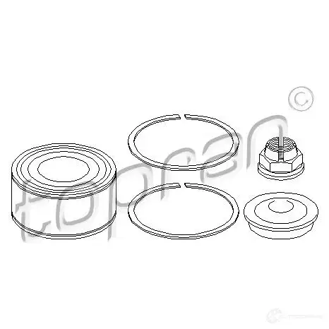 Подшипник ступицы колеса, комплект TOPRAN 2447583 700637 F5C OR